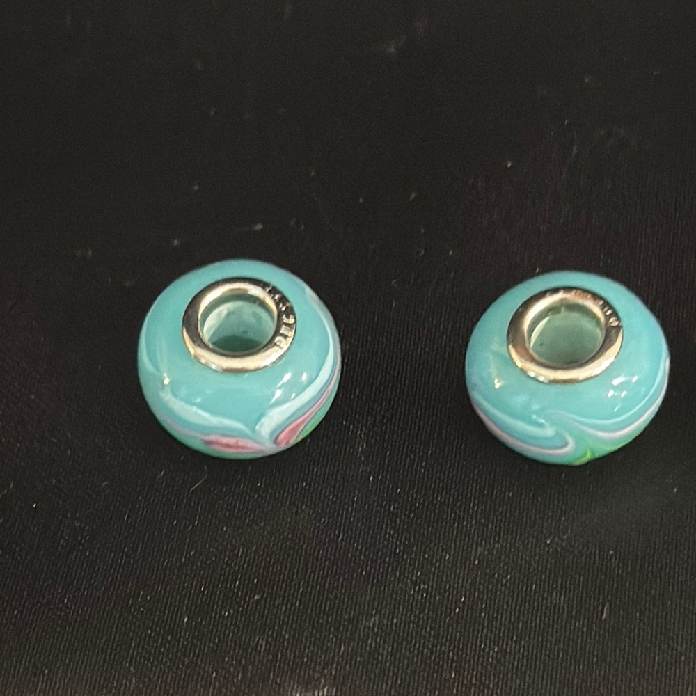 Blue and Pink Bead Charms